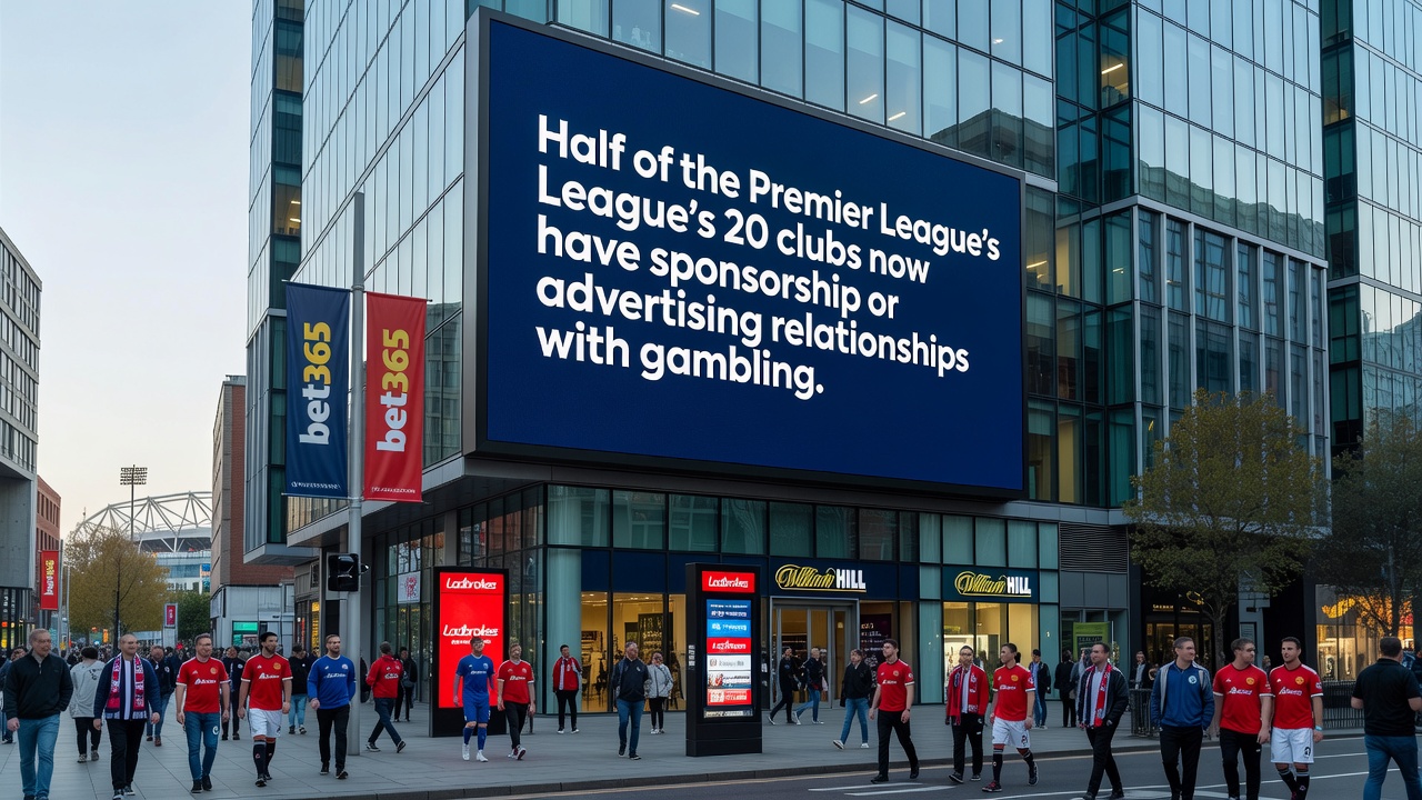 Interior view of a traditional UK betting shop with betting terminals and staff area