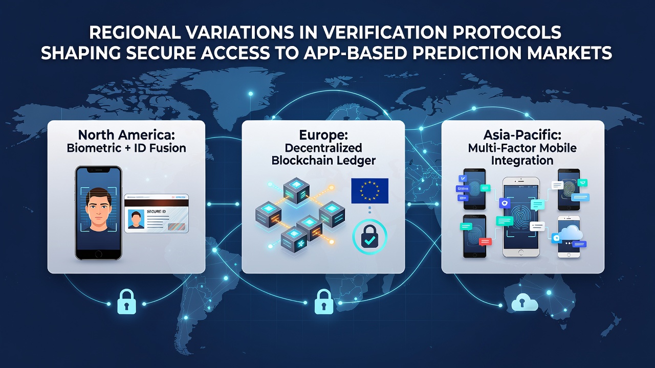 Secure access interface showing verification steps on a mobile prediction market app
